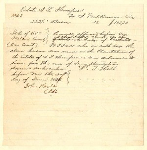 Hiring of Slave Document